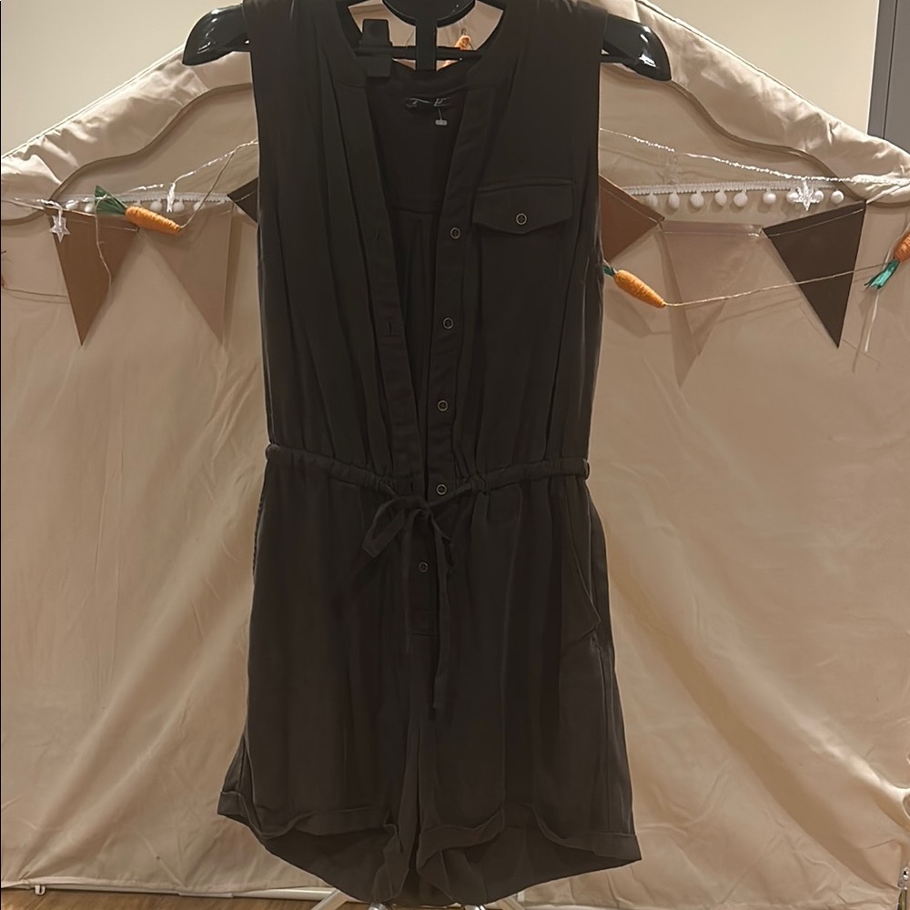 Lucky Brand dark grey charcoal Sleeveless Romper
